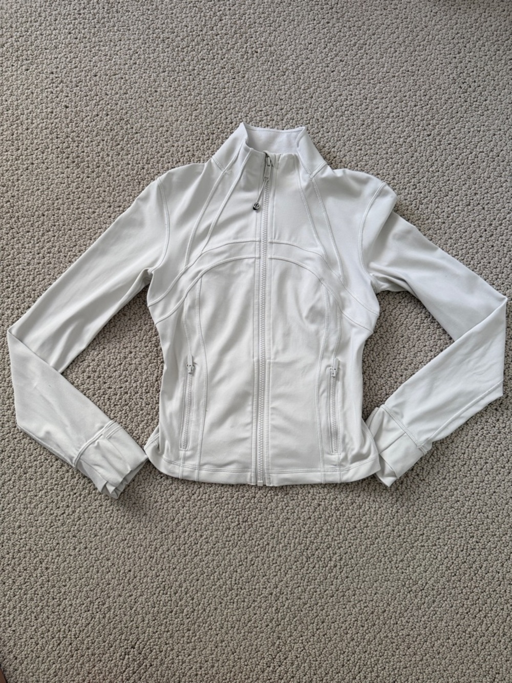 lululemon athletica define crop Full-Zip Women's Jacket size 4 cream